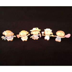 Vintage Bumpkins Lot 5 Girl & Boy 2.5" Toy Figure Fabrizio George Good 1985 PVC